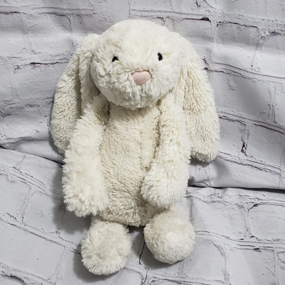 ๐SOLD๐ Jellycat Bashful Bunny Medium Cream 10" Stuffed Animal Toy Lovey Floppy - Picture 1 of 9
